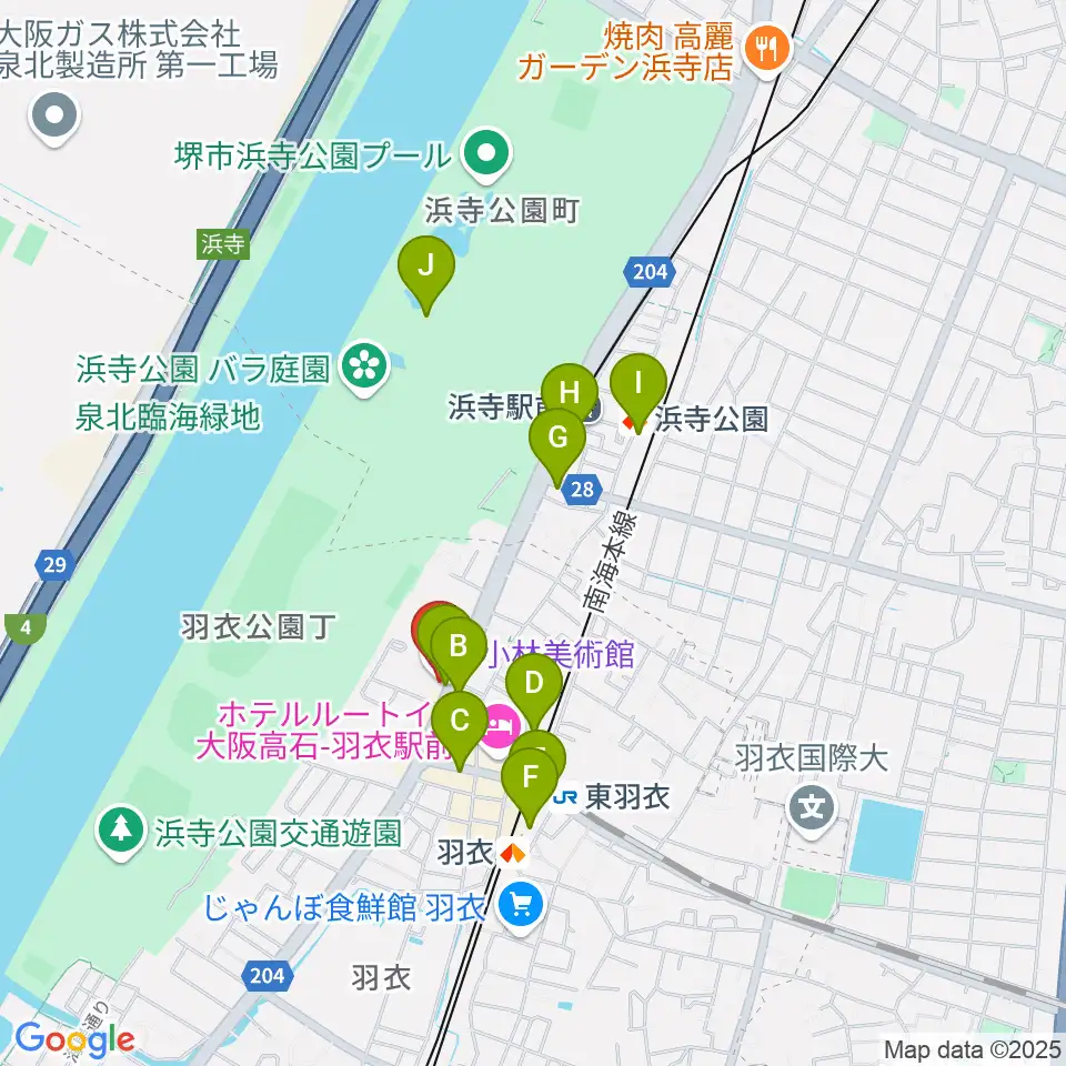 小林美術館周辺のカフェ一覧地図