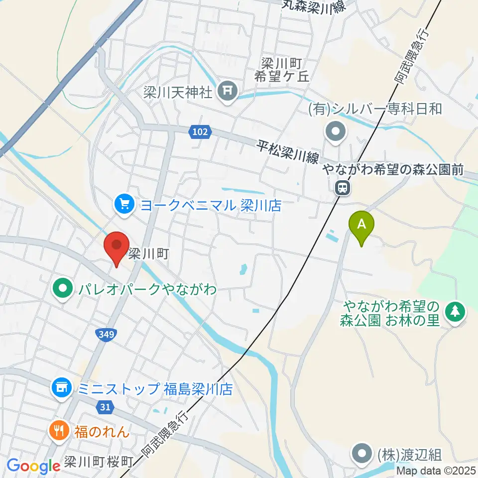 伊達市梁川美術館周辺のカフェ一覧地図