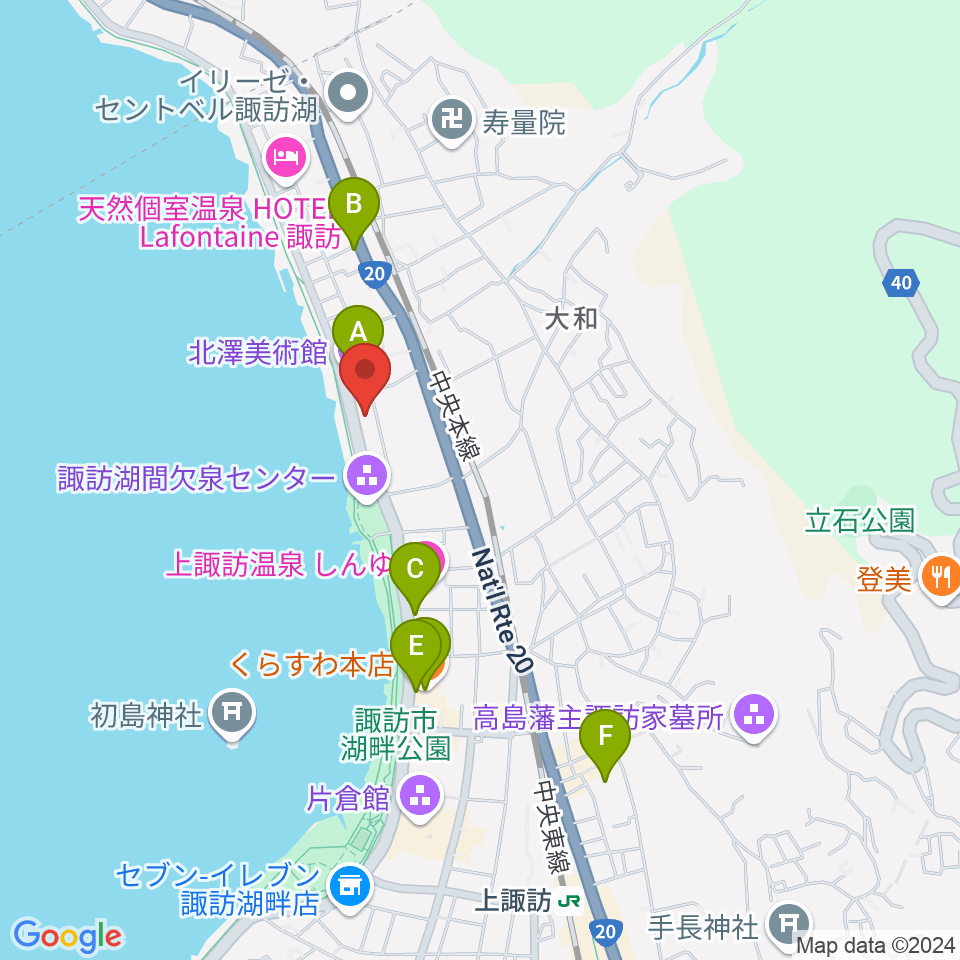 サンリツ服部美術館周辺のカフェ一覧地図