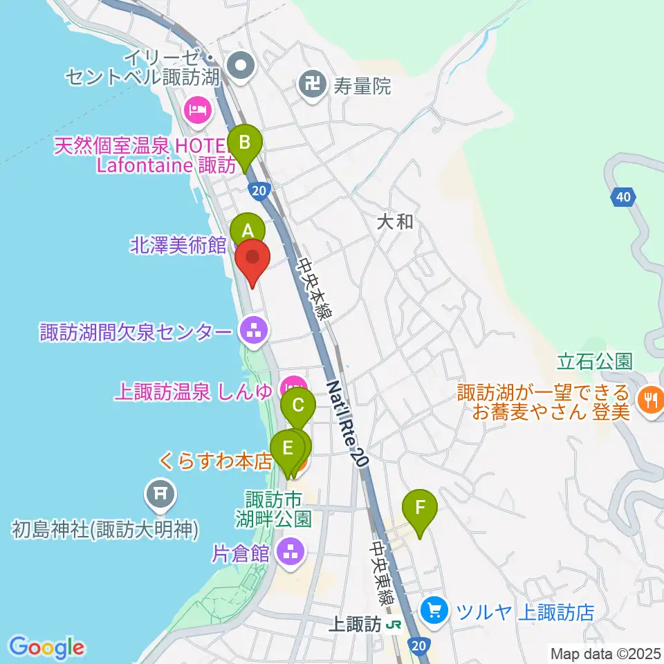 サンリツ服部美術館周辺のカフェ一覧地図