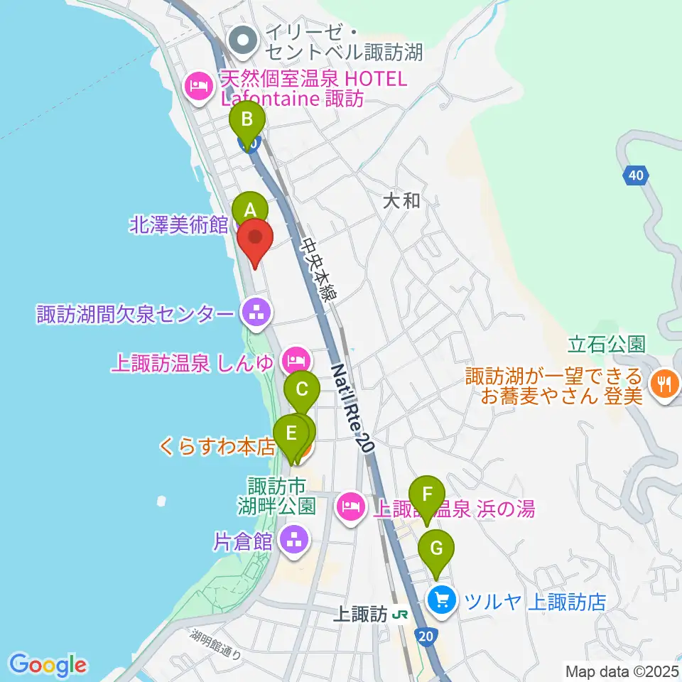 サンリツ服部美術館周辺のカフェ一覧地図