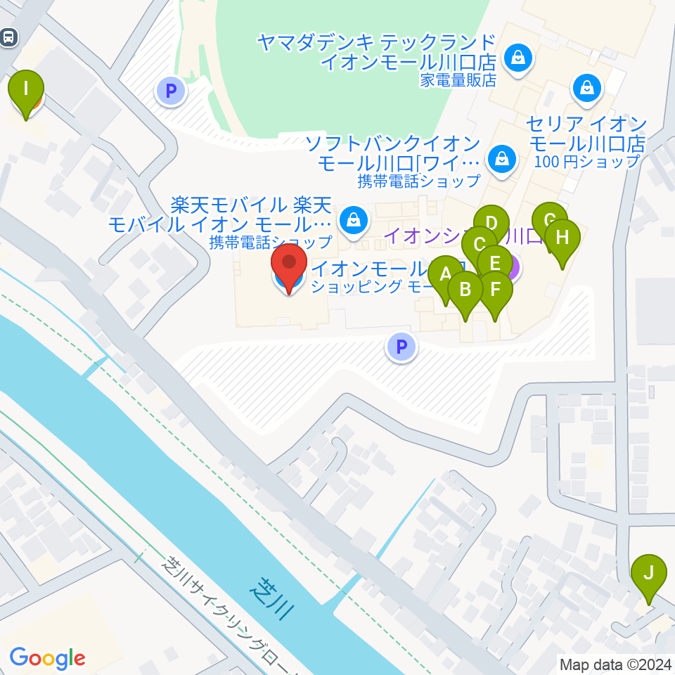 イオンシネマ川口周辺のカフェ一覧地図