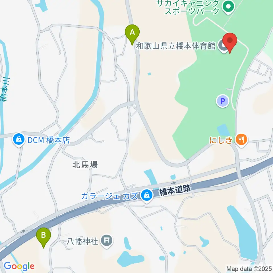 和歌山県立橋本体育館周辺のカフェ一覧地図