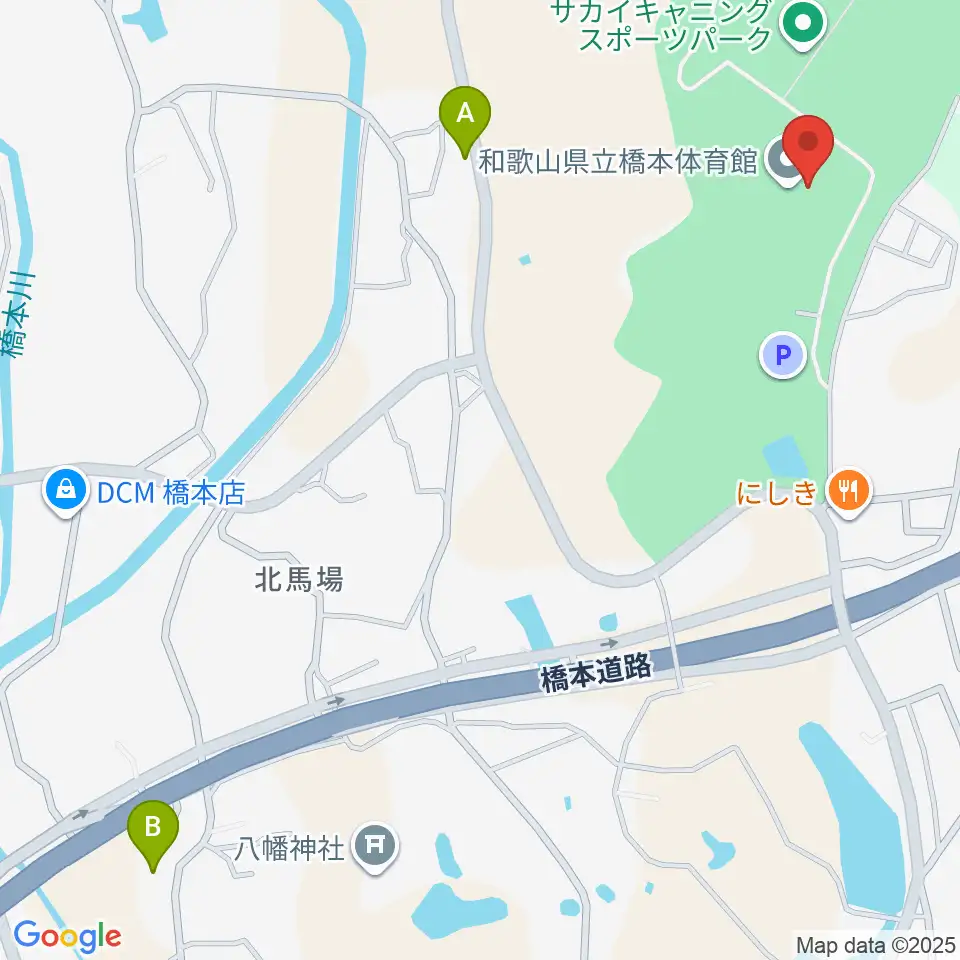 和歌山県立橋本体育館周辺のカフェ一覧地図