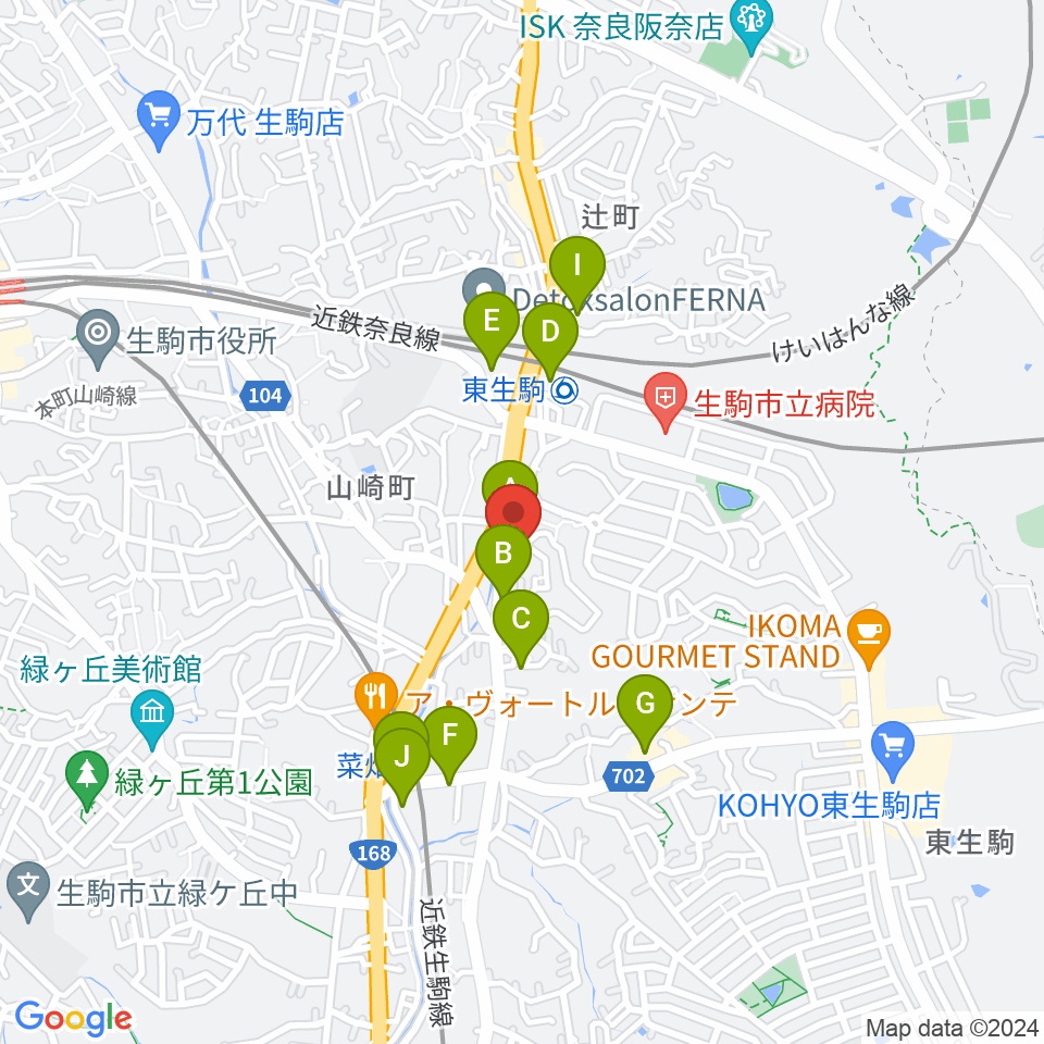 ZICO STUDIO周辺のカフェ一覧地図