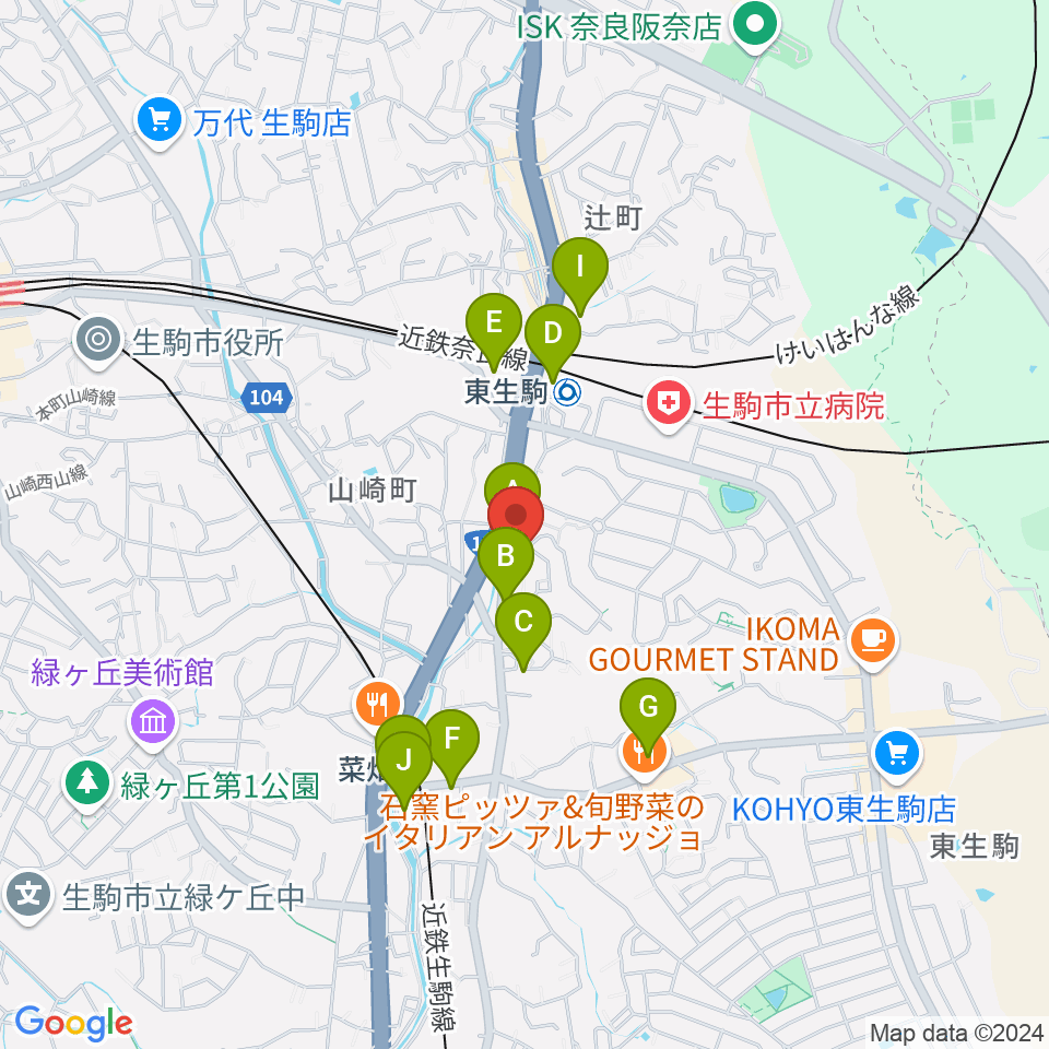 ZICO STUDIO周辺のカフェ一覧地図