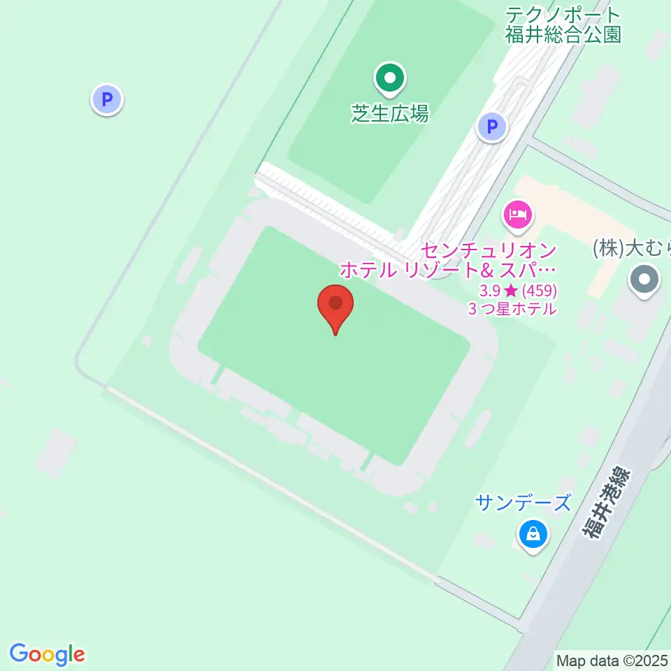 テクノポート福井スタジアム周辺のカフェ一覧地図