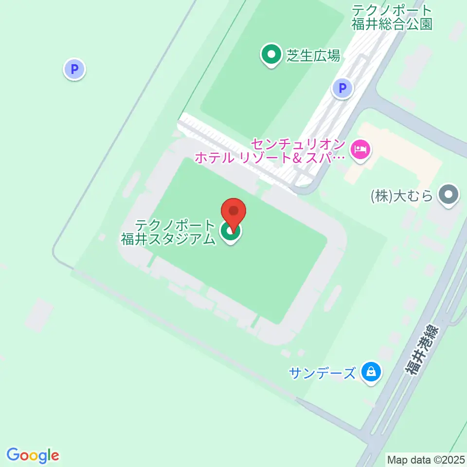 テクノポート福井スタジアム周辺のカフェ一覧地図