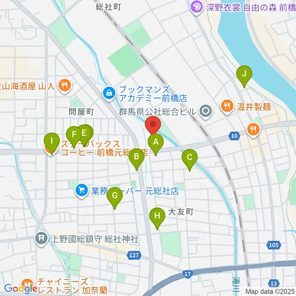 しんしん大渡温水プール・トレーニングセンター周辺のカフェ一覧地図