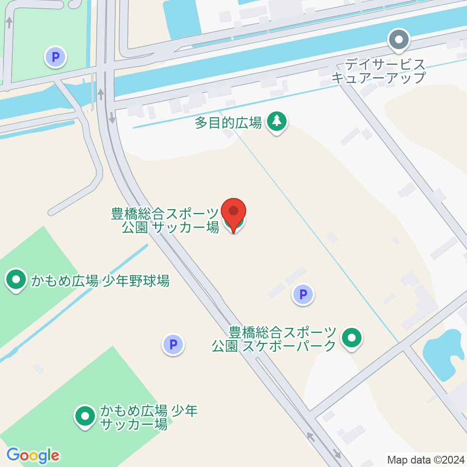 豊橋総合スポーツ公園サッカー場周辺のカフェ一覧地図