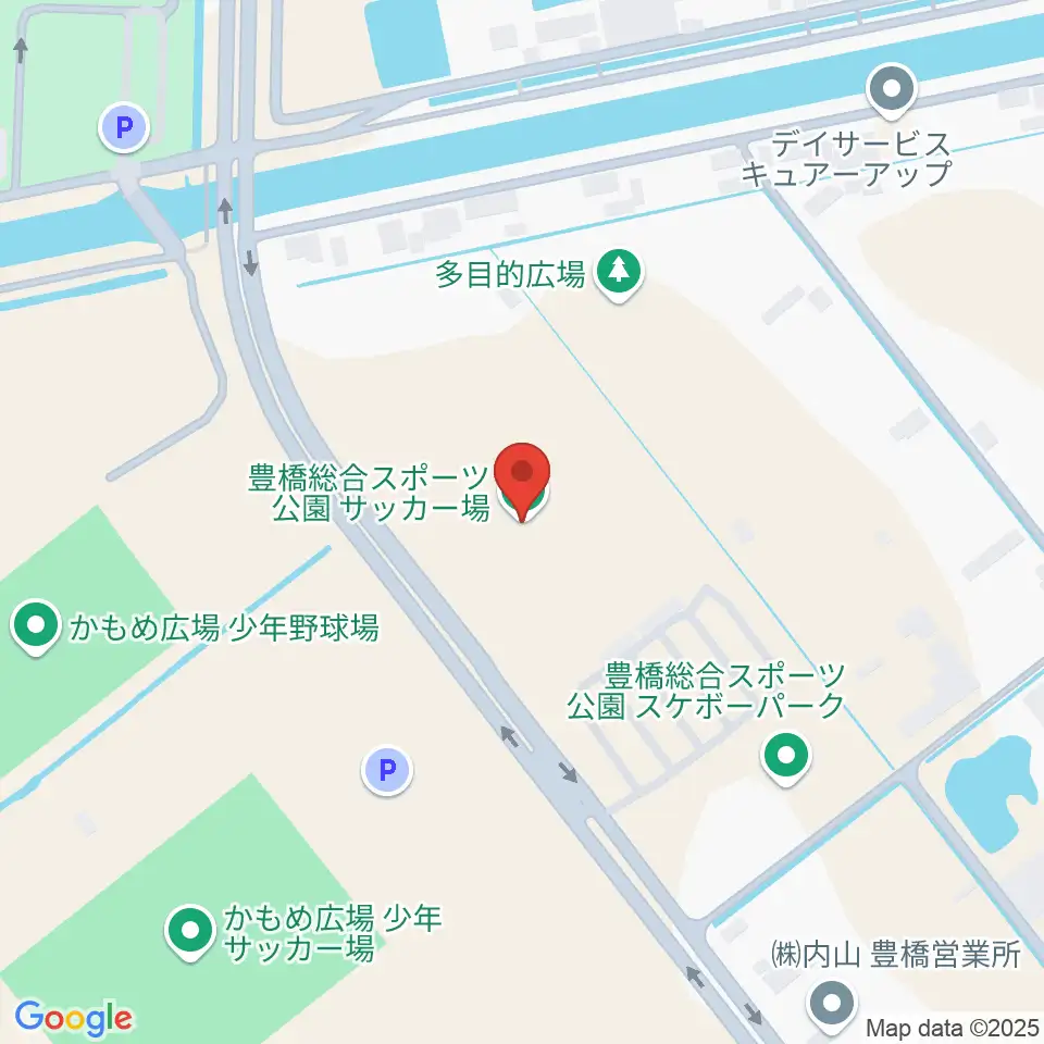 豊橋総合スポーツ公園サッカー場周辺のカフェ一覧地図