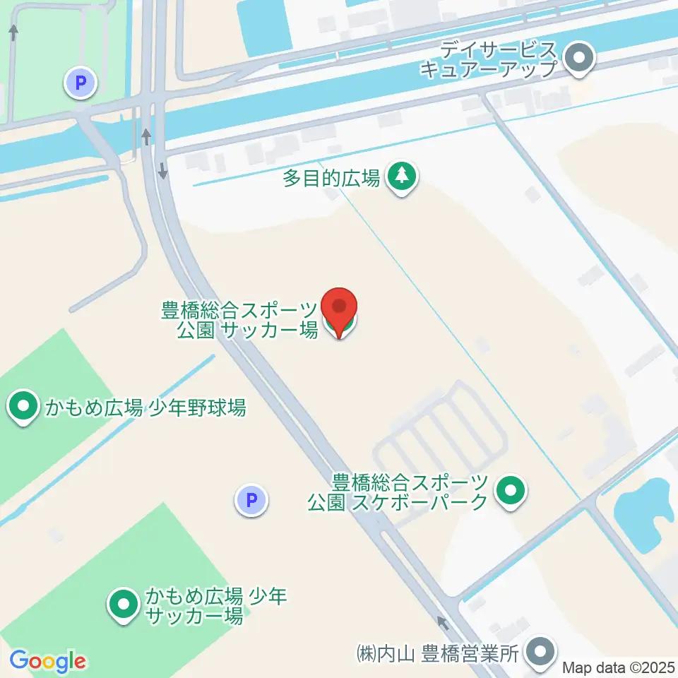 豊橋総合スポーツ公園サッカー場周辺のカフェ一覧地図