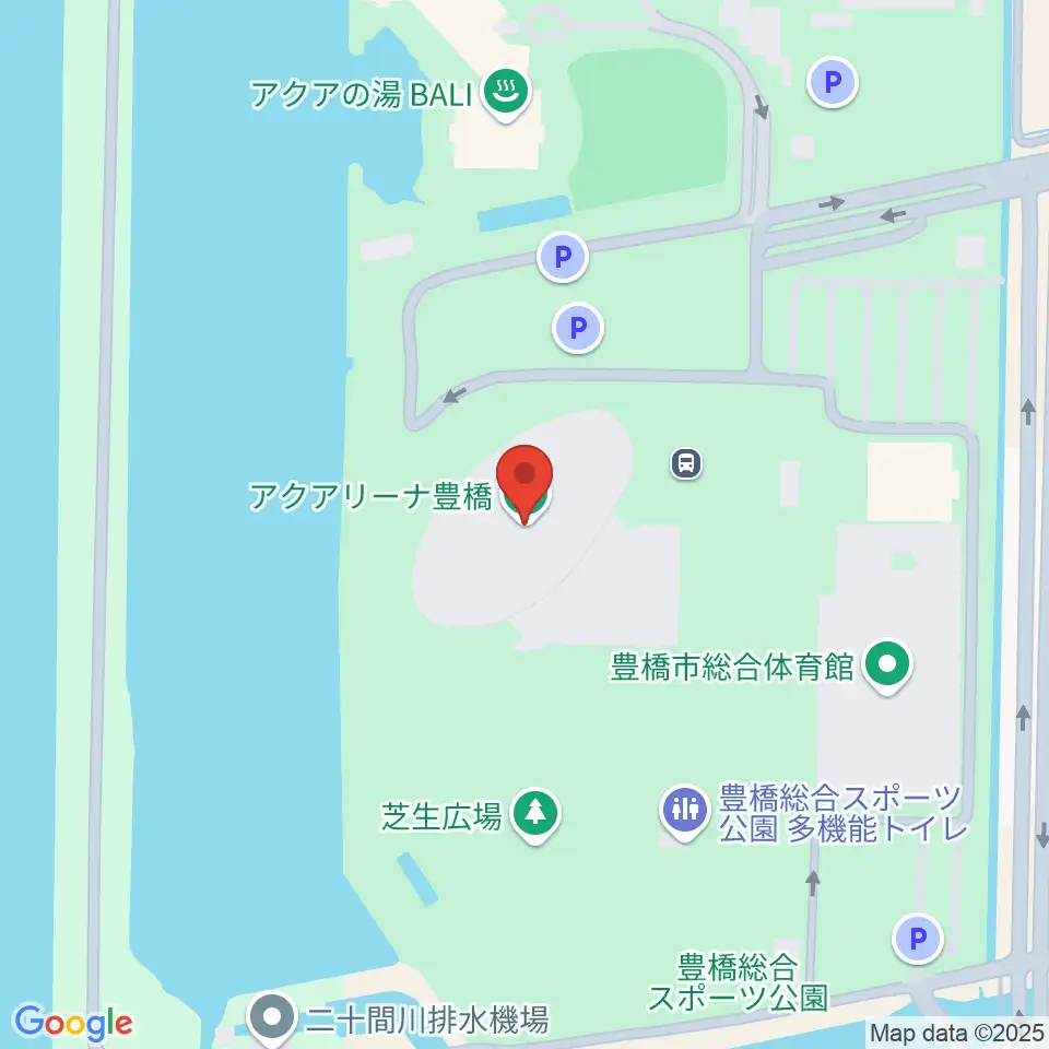 アクアアリーナ豊橋周辺のカフェ一覧地図