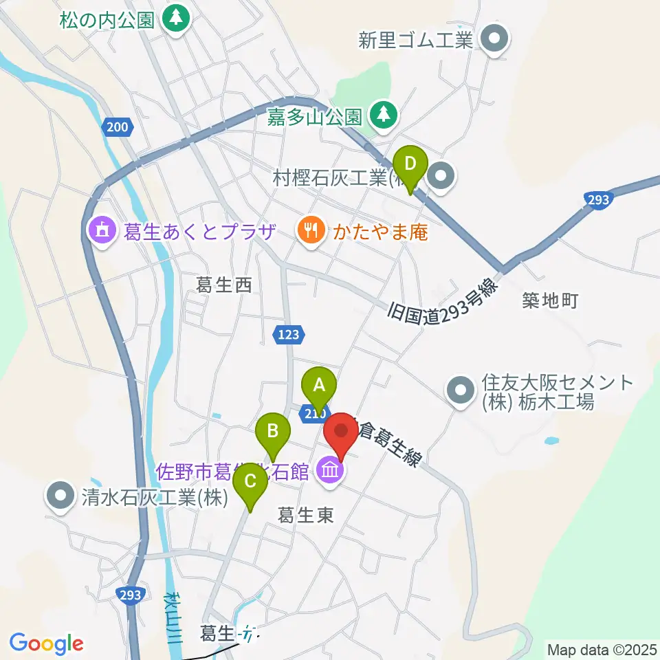 佐野市吉澤記念美術館周辺のカフェ一覧地図