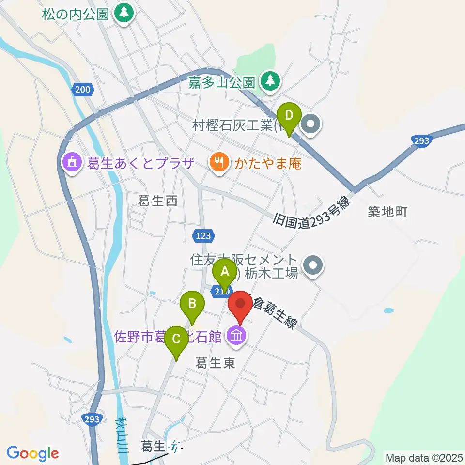 佐野市吉澤記念美術館周辺のカフェ一覧地図
