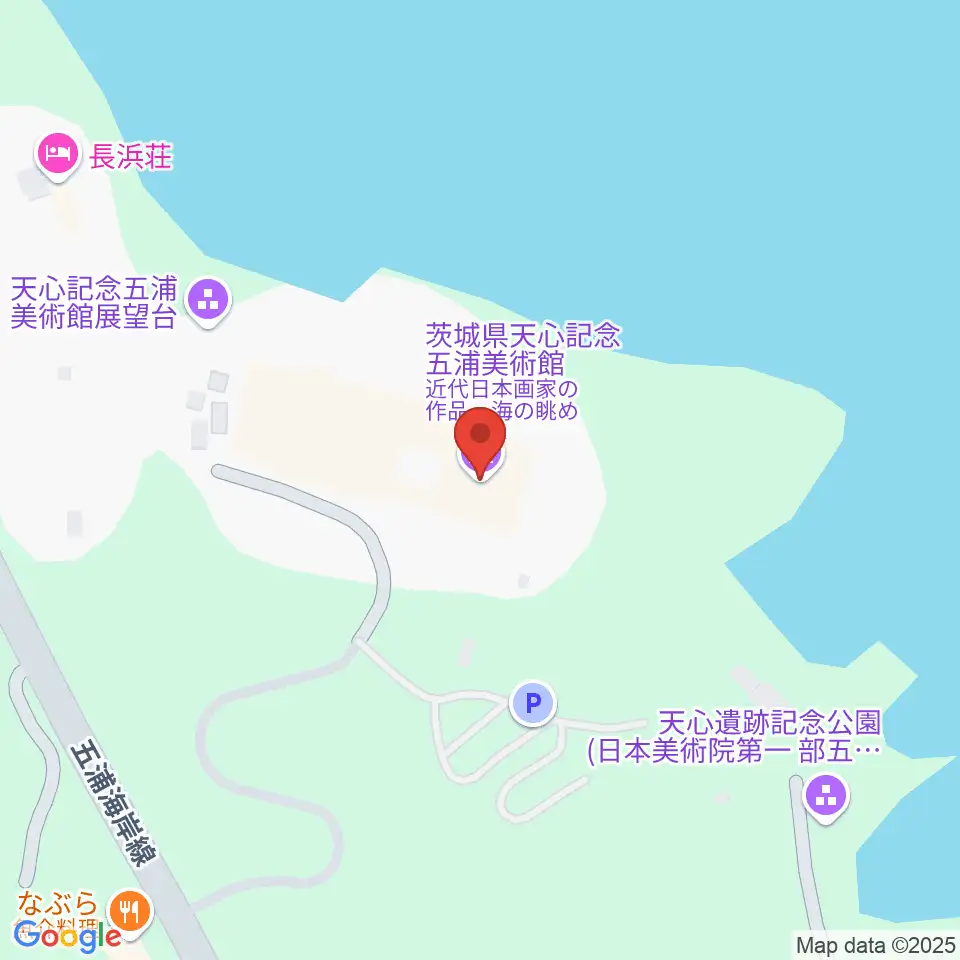 天心記念五浦美術館周辺のカフェ一覧地図