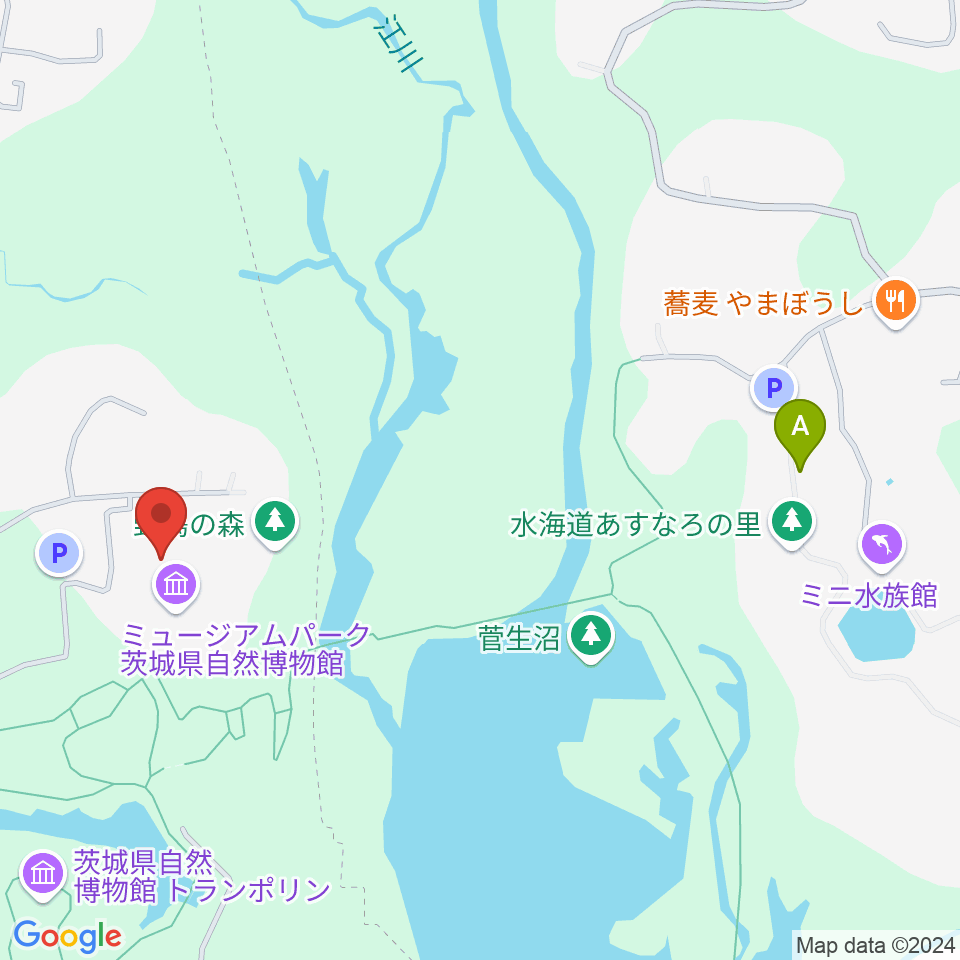 ミュージアムパーク茨城県自然博物館周辺のカフェ一覧地図