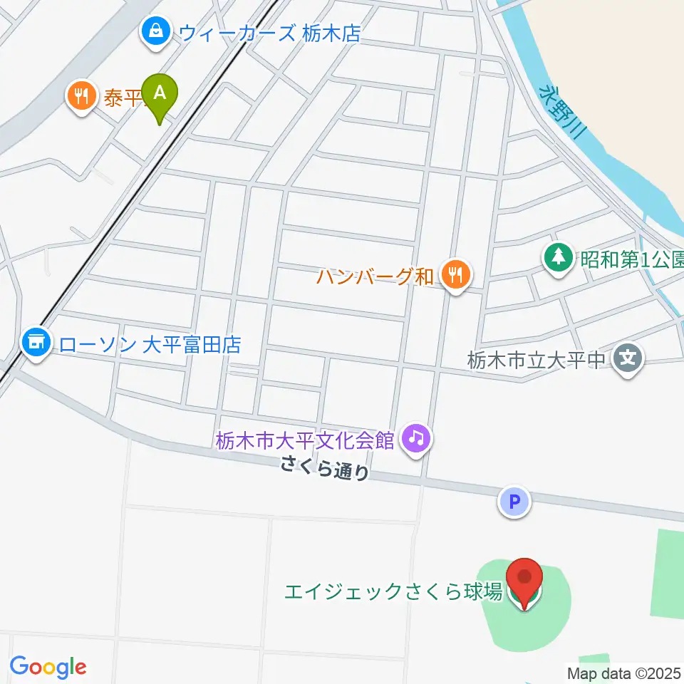 エイジェックさくら球場周辺のカフェ一覧地図