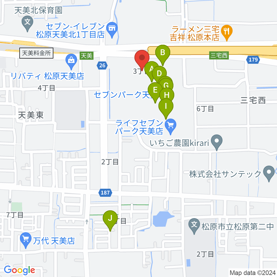 TOHOシネマズ セブンパーク天美周辺のカフェ一覧地図