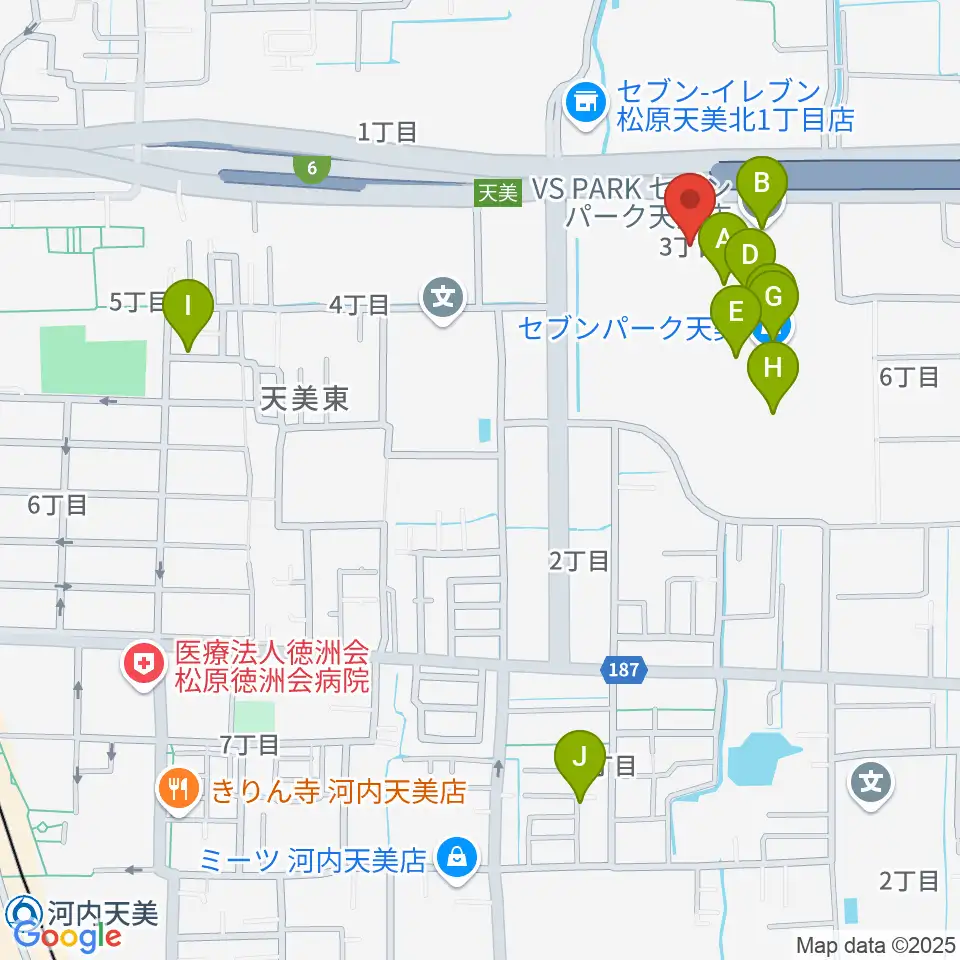 TOHOシネマズ セブンパーク天美周辺のカフェ一覧地図