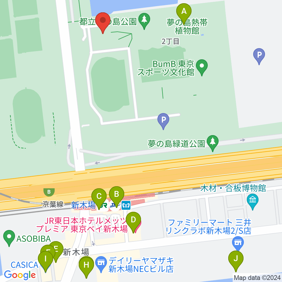 都立第五福竜丸展示館周辺のカフェ一覧地図