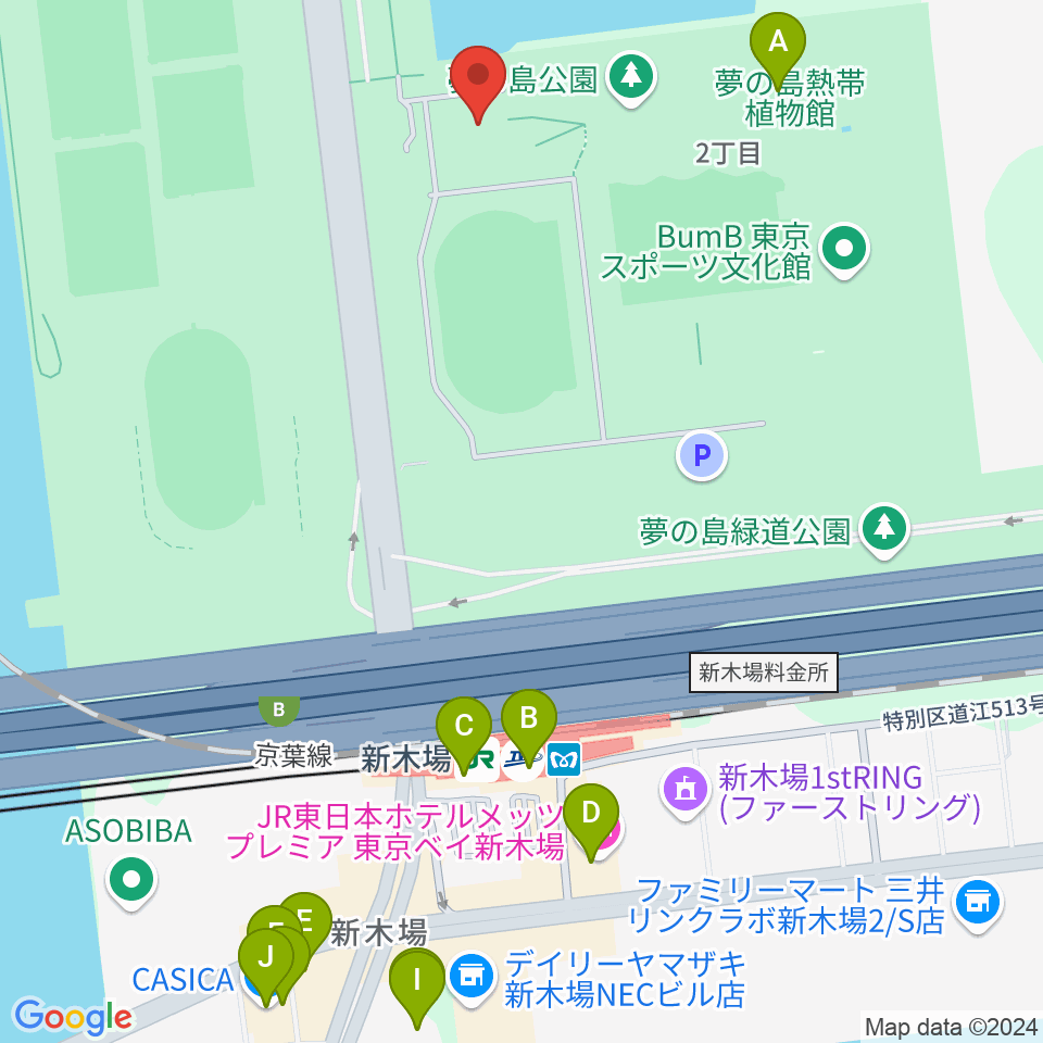 都立第五福竜丸展示館周辺のカフェ一覧地図