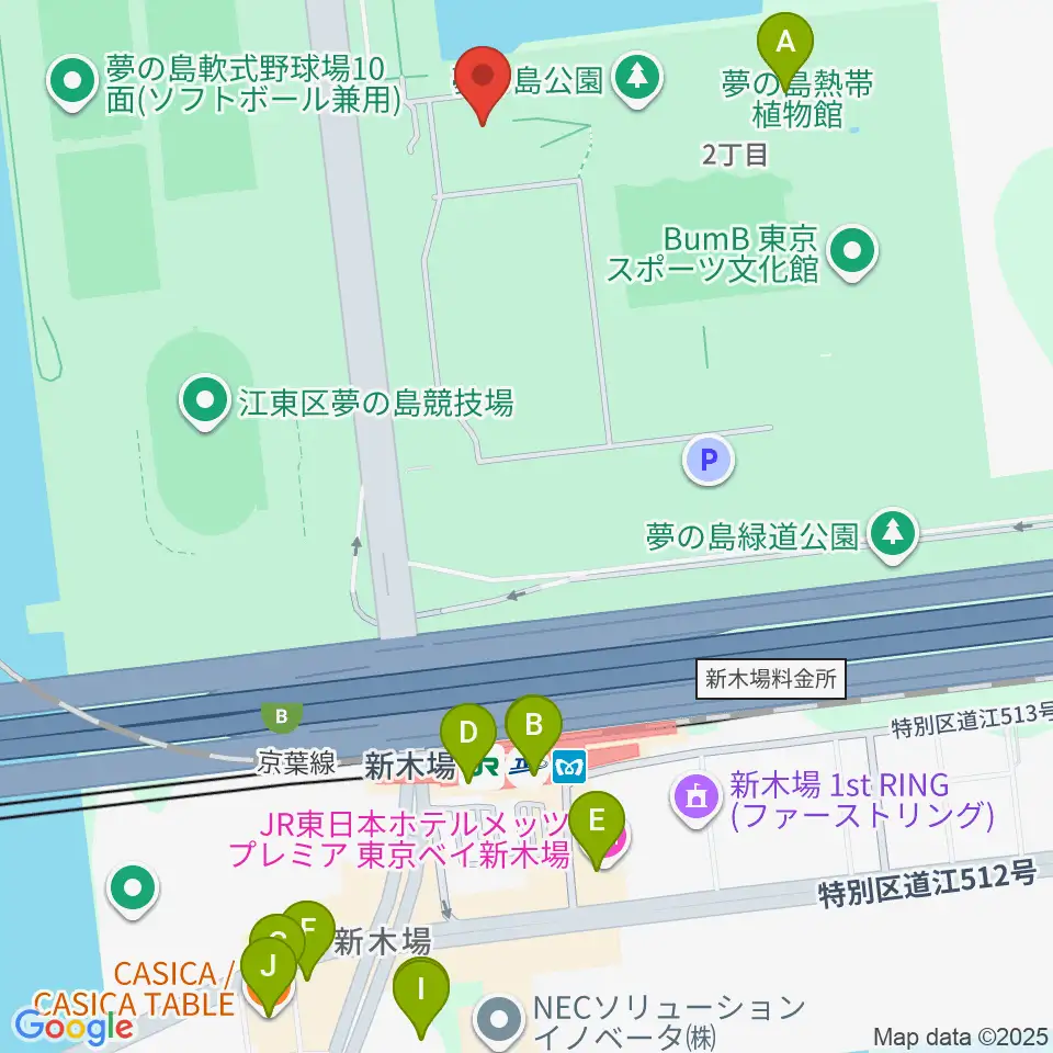 都立第五福竜丸展示館周辺のカフェ一覧地図