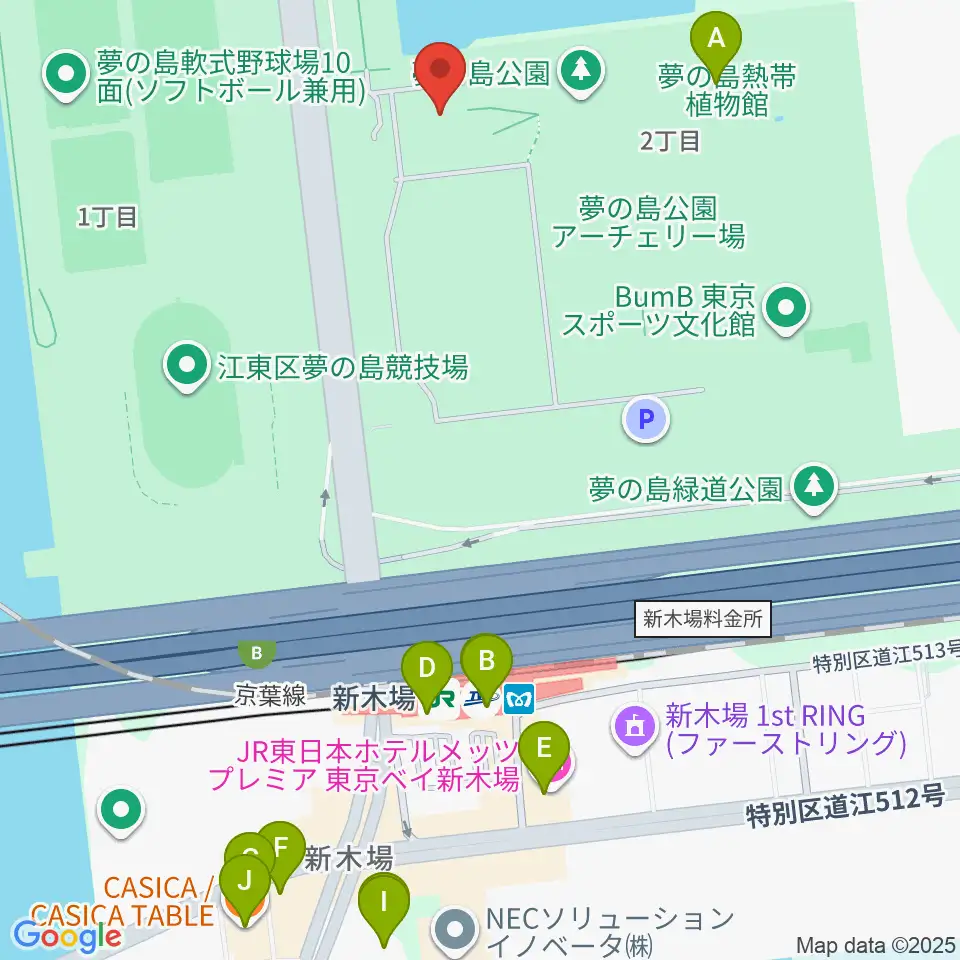 都立第五福竜丸展示館周辺のカフェ一覧地図