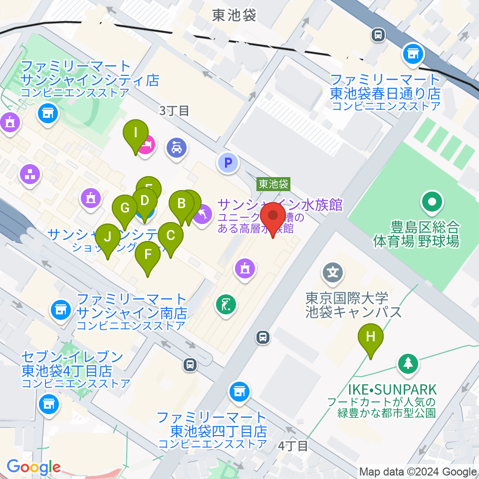 古代オリエント博物館周辺のカフェ一覧地図