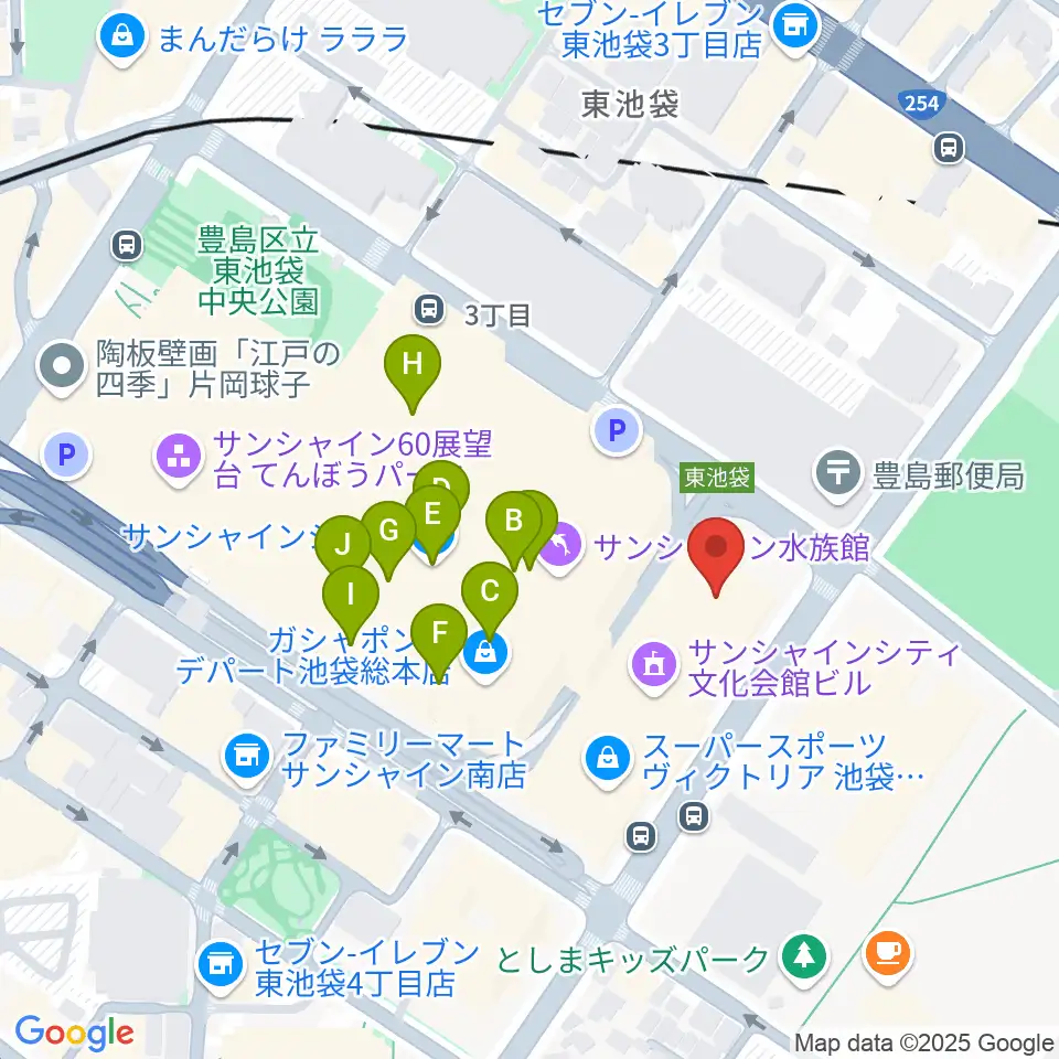古代オリエント博物館周辺のカフェ一覧地図