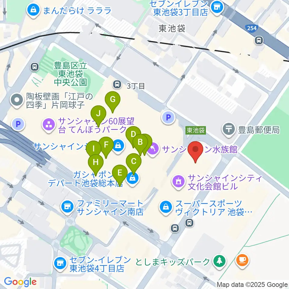 古代オリエント博物館周辺のカフェ一覧地図