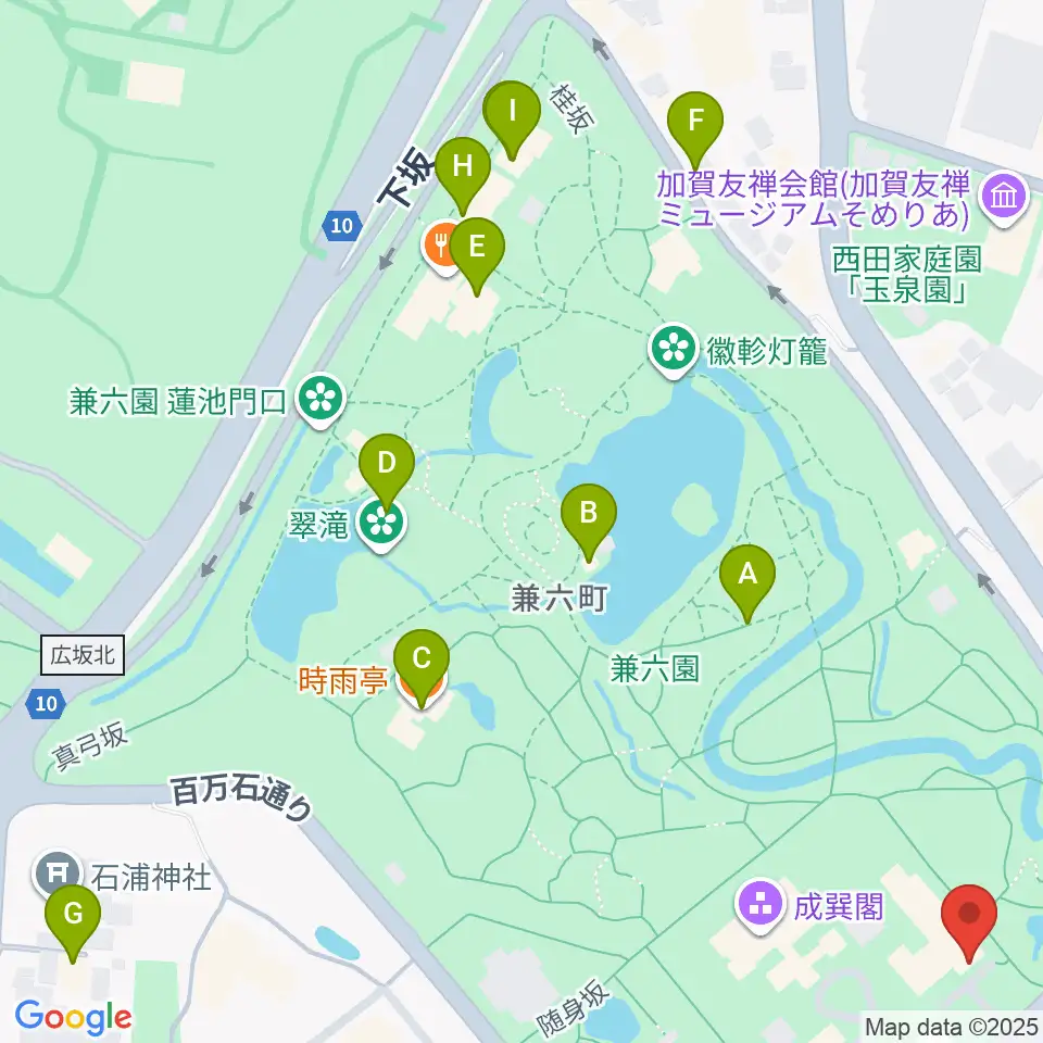 いしかわ生活工芸ミュージアム周辺のカフェ一覧地図