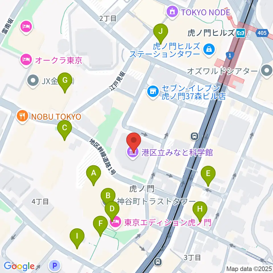 気象科学館周辺のカフェ一覧地図