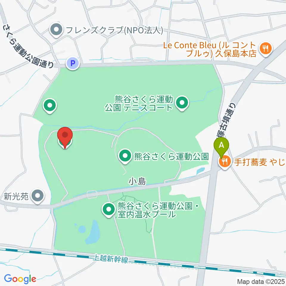 おふろcafe'ハレニワスタジアム熊谷周辺のカフェ一覧地図