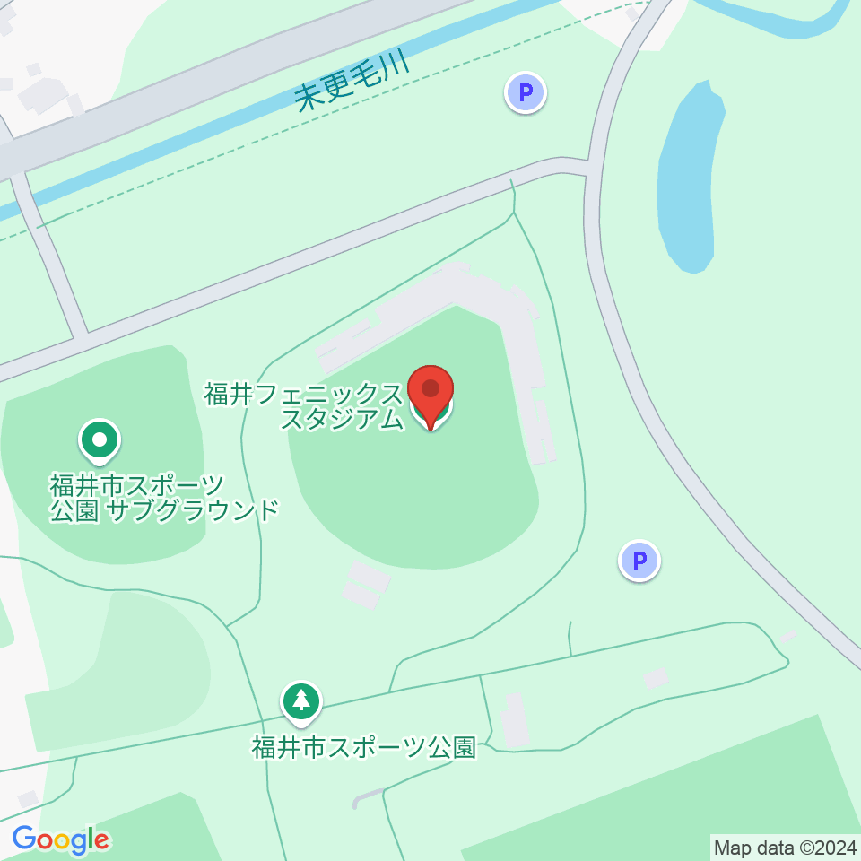 福井フェニックススタジアム周辺のカフェ一覧地図