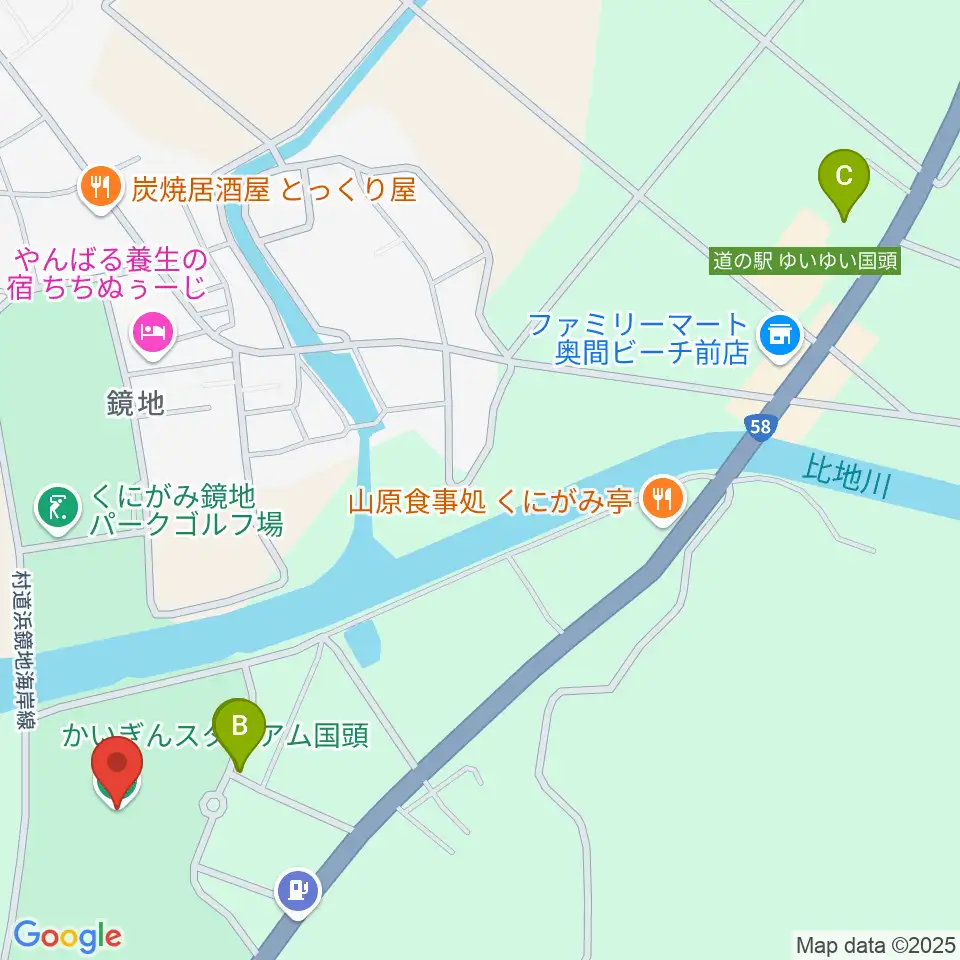 かいぎんスタジアム国頭周辺のカフェ一覧地図