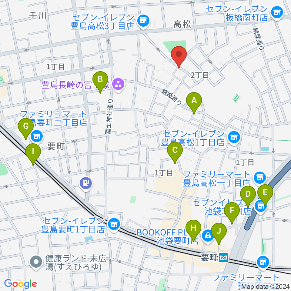 アルトフォニックスタジオ周辺のカフェ一覧地図