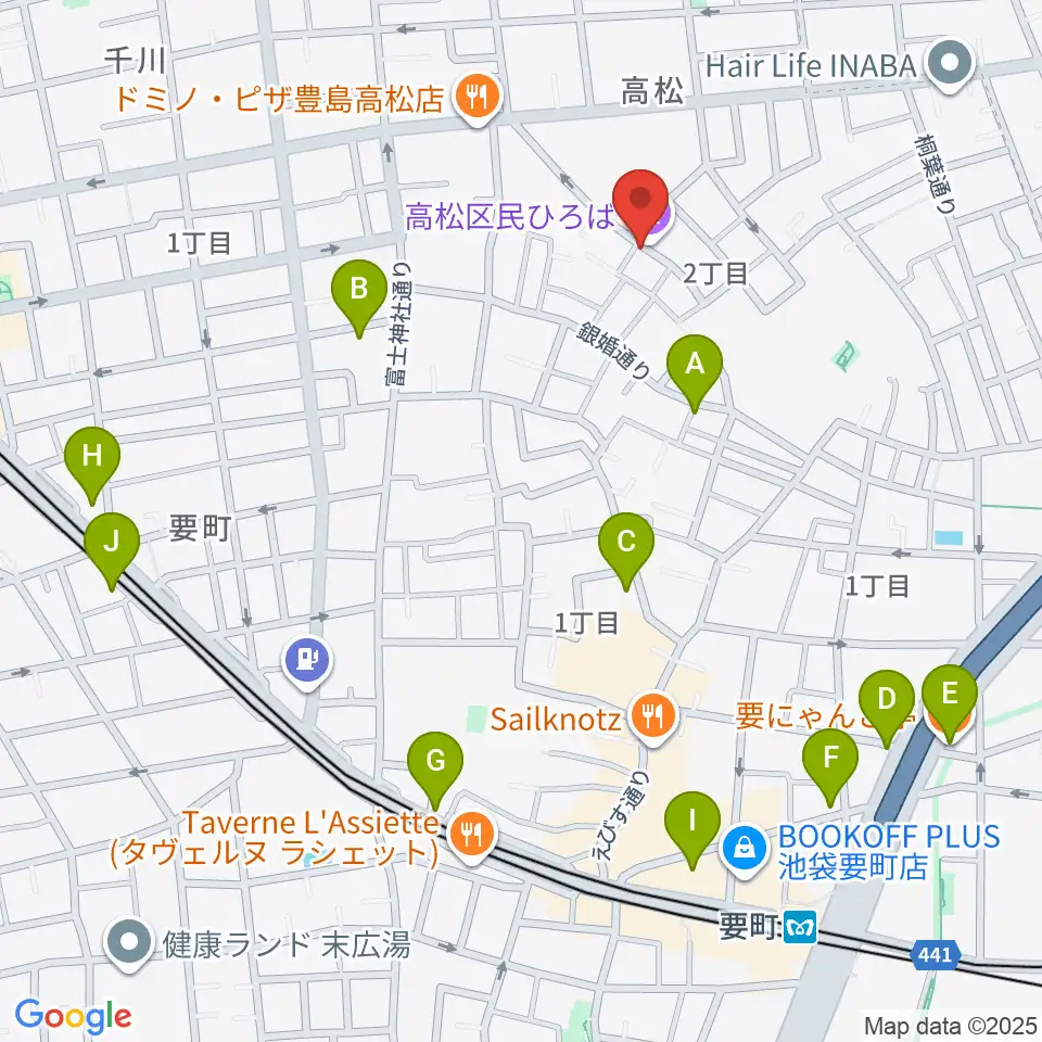 アルトフォニックスタジオ周辺のカフェ一覧地図