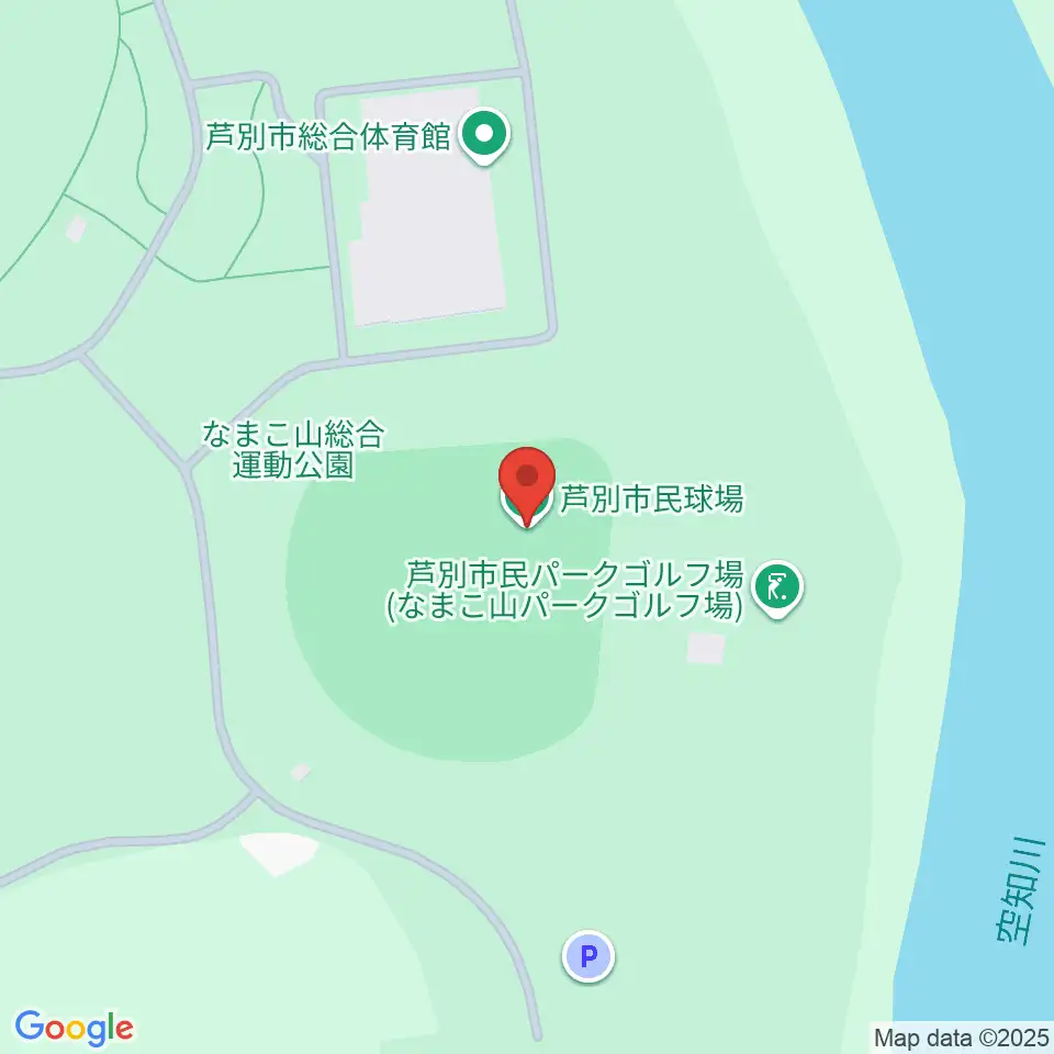 芦別市民球場周辺のカフェ一覧地図