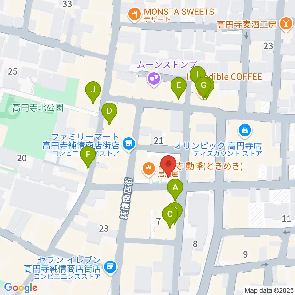 スタジオ・コヤーマR店周辺のカフェ一覧地図