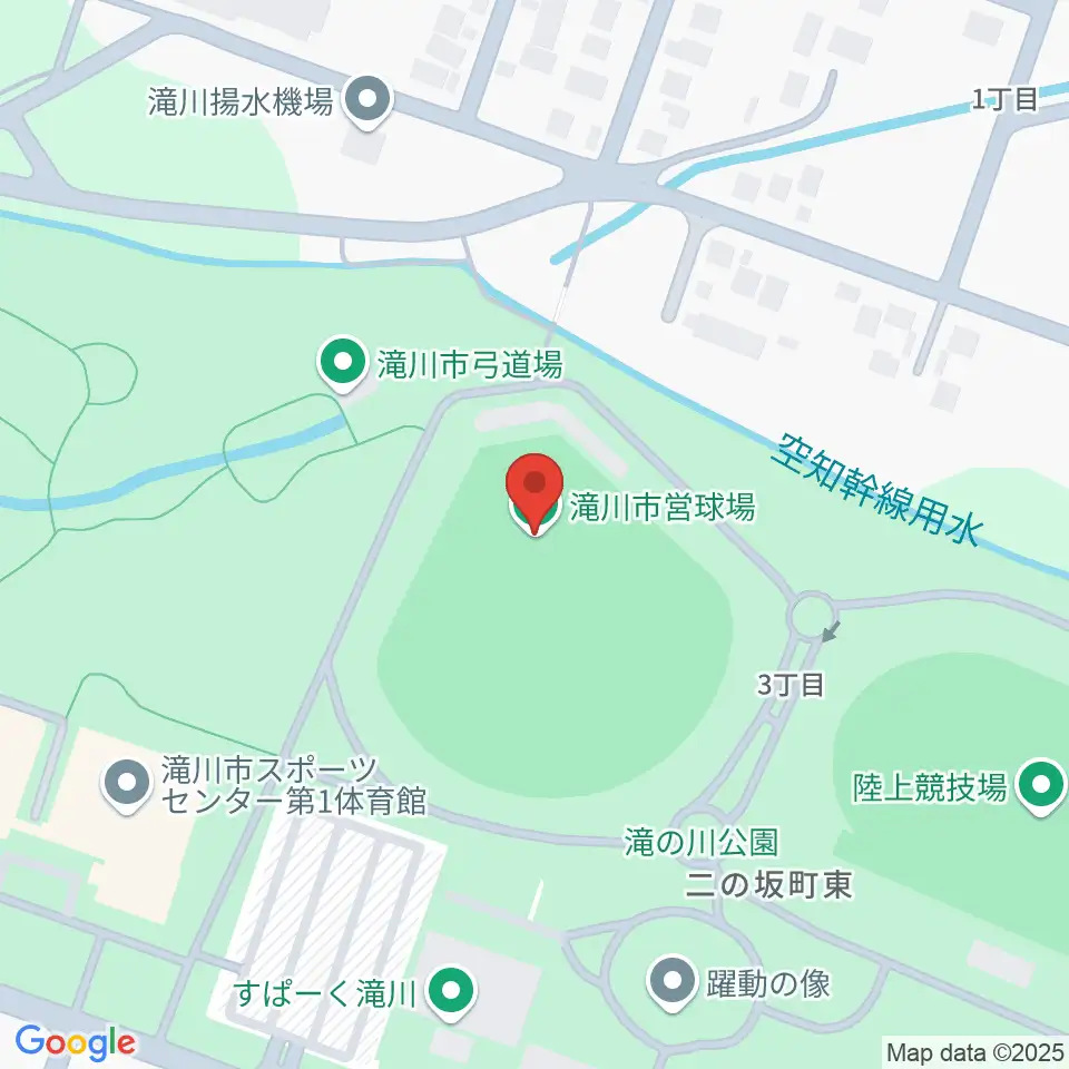 滝川市営球場周辺のカフェ一覧地図