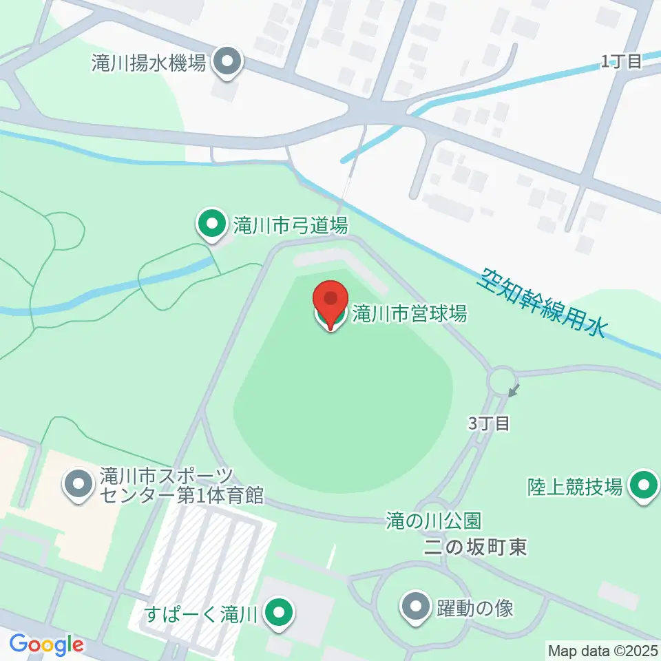 滝川市営球場周辺のカフェ一覧地図