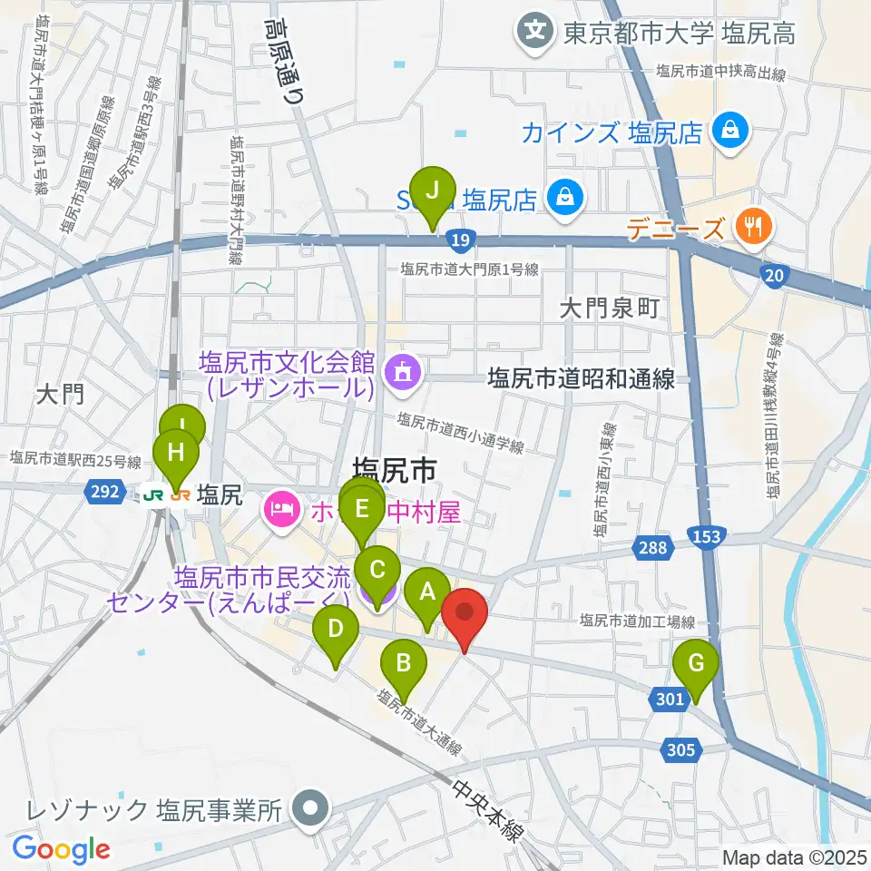 高ボッチ高原FM周辺のカフェ一覧地図