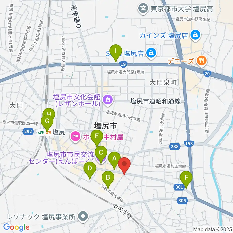 高ボッチ高原FM周辺のカフェ一覧地図