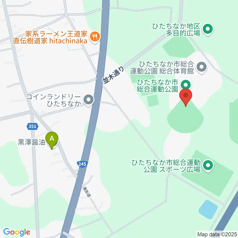 ひたちなか市民球場周辺のカフェ一覧地図
