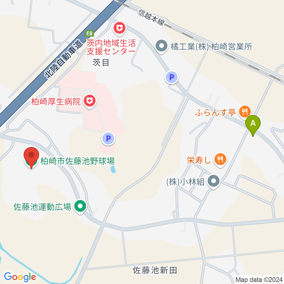 佐藤池野球場周辺のカフェ一覧地図