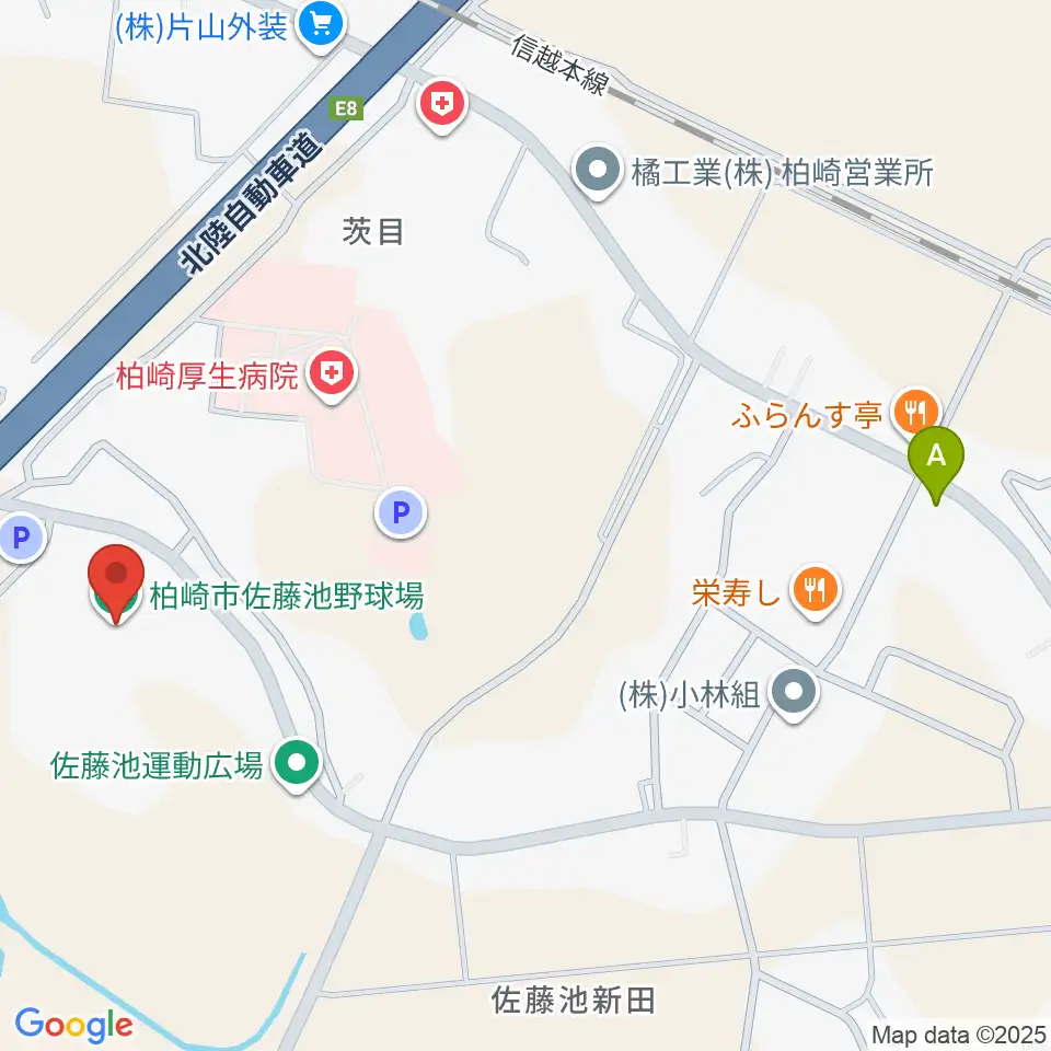 佐藤池野球場周辺のカフェ一覧地図