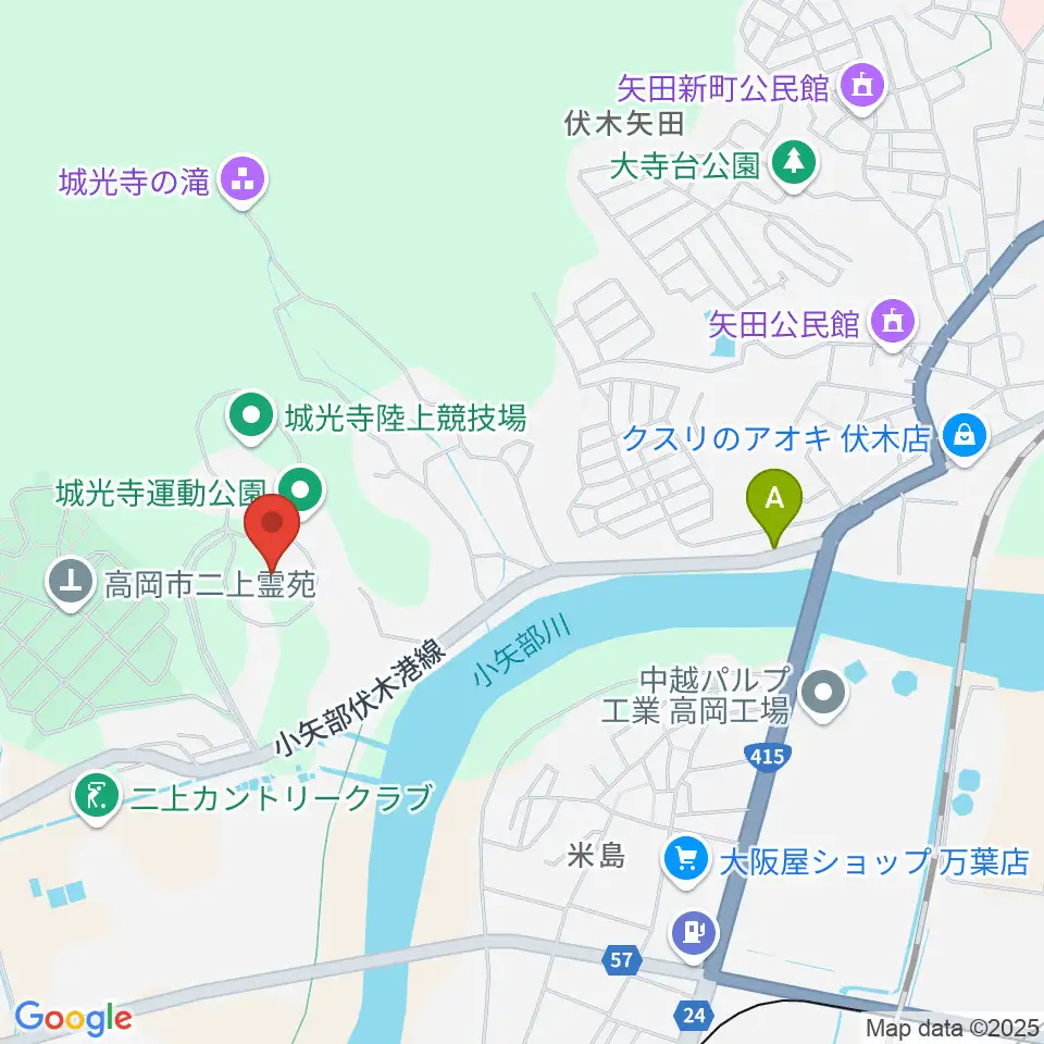 高岡市営城光寺野球場周辺のカフェ一覧地図