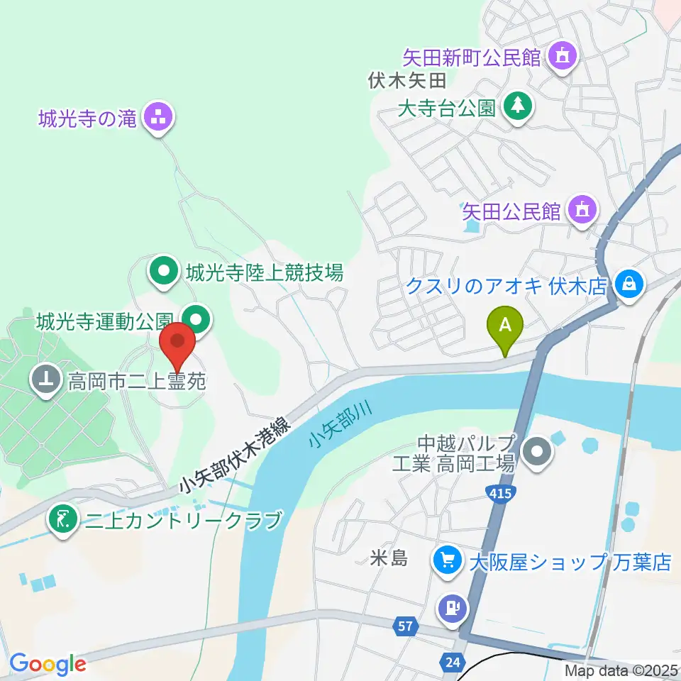 高岡市営城光寺野球場周辺のカフェ一覧地図