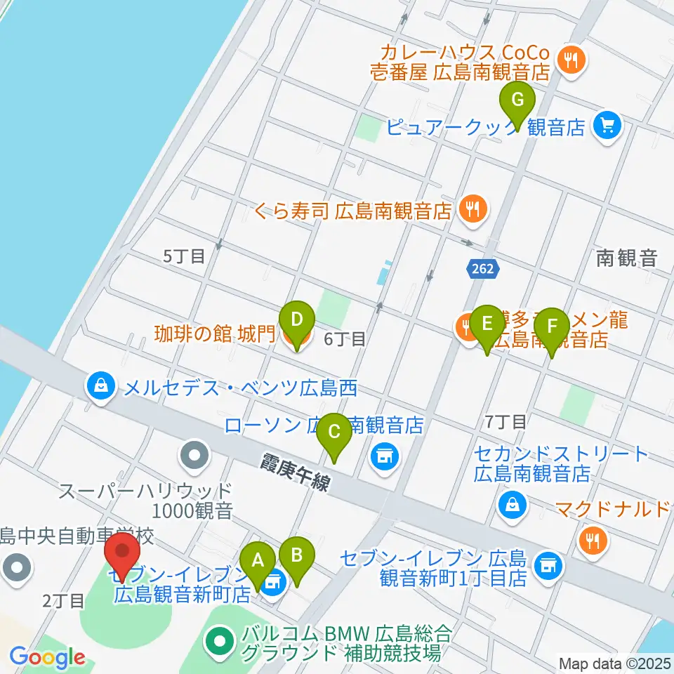 バルコムBMWベースボールスタジアム周辺のカフェ一覧地図
